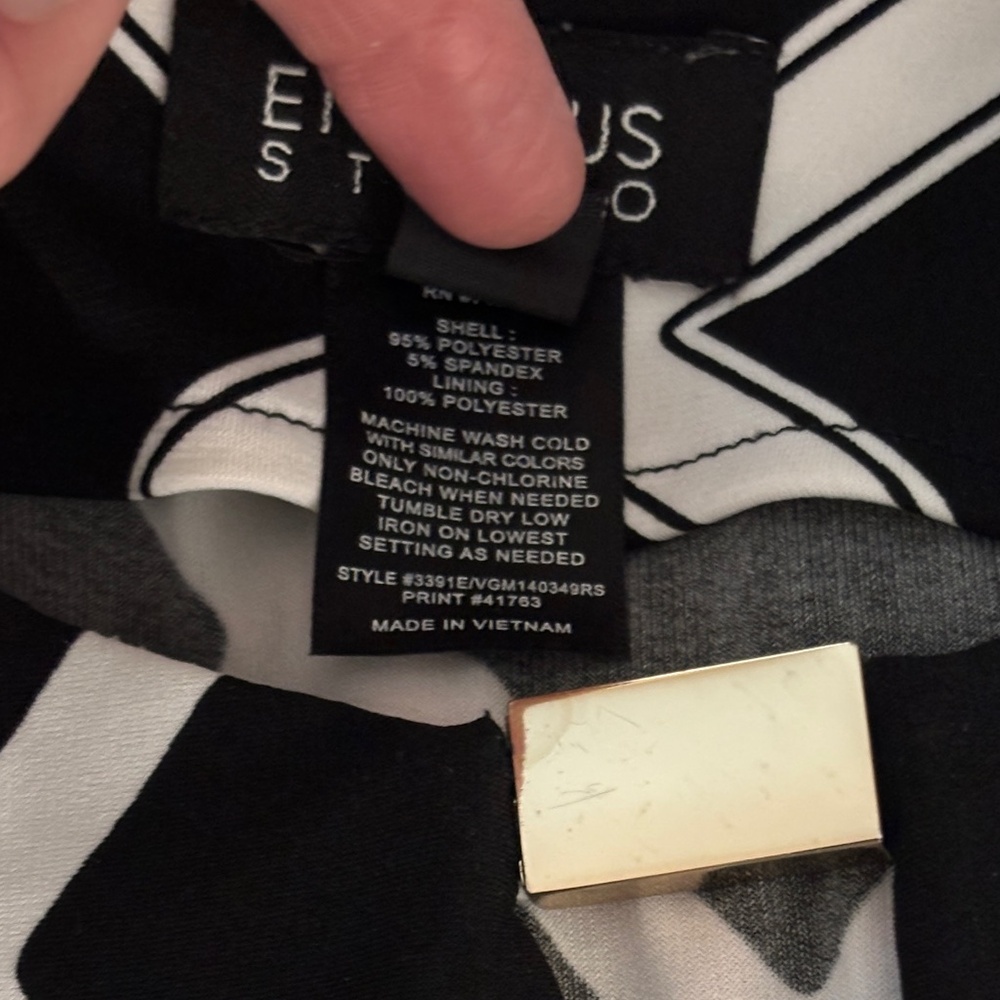 Enfocus Studio Shift Dress - Retro 60s Geometric Print Size S - Picture 9 of 9